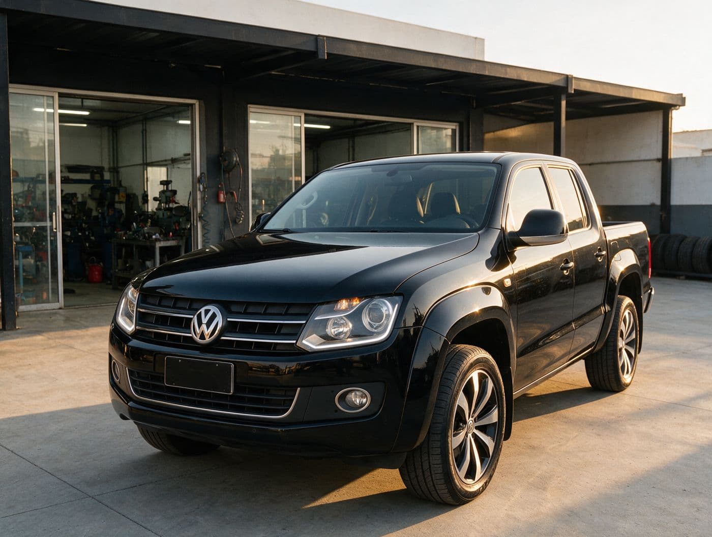 Volkswagen Amarok na área de serviço